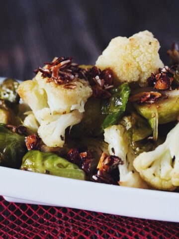 roasted brussels and cauliflower_hot for food