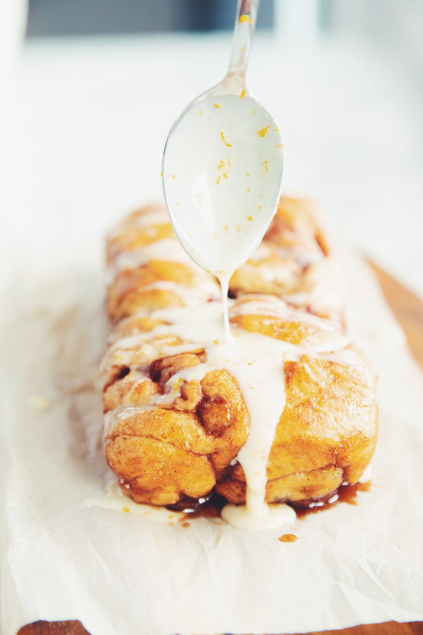 vegan strawberry caramel sticky buns_hot for food